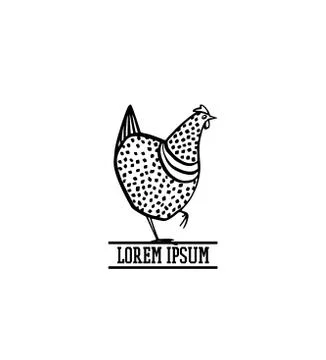 Hand drawn chicken Illustrazione stock