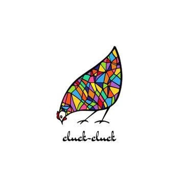 Hand drawn chicken Illustrazione stock