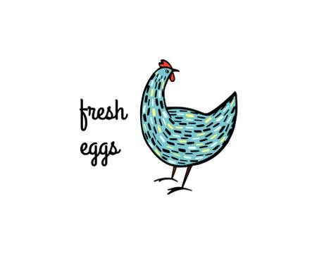 Hand drawn chicken Stock Illustration