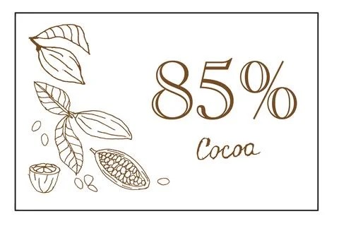 Hand drawn Chocolate cocoa beans background Stock Illustration