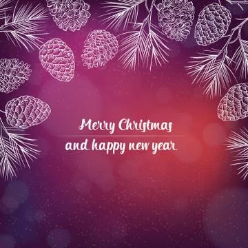 Hand drawn christmas background 스톡 일러스트