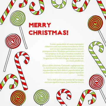 Hand drawn christmas background Stock Illustration