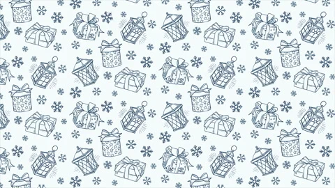 Hand drawn Christmas background loop Stock Footage 290222762