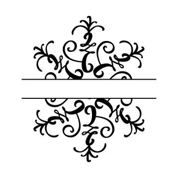 Hand drawn Christmas Cute Vector split scandinavian snowflake. Vintage xmas Stock-Illustration