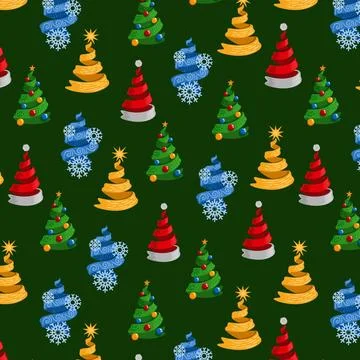 Hand drawn christmas pattern design Stock Illustration