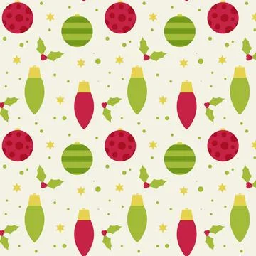 Hand drawn christmas pattern design background. Vector. Stock Illustration