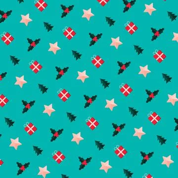Hand drawn christmas pattern design background. Vector. Illustrazione stock