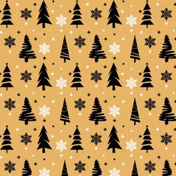Hand drawn christmas pattern design background. Vector. Illustrazione stock