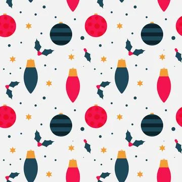 Hand drawn christmas pattern design background. Vector. 스톡 일러스트