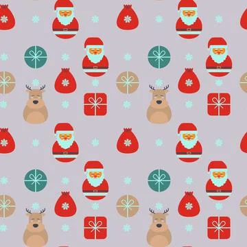 Hand drawn christmas pattern design background. Vector. Illustrazione stock