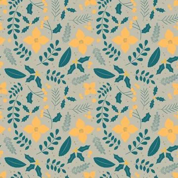 Hand drawn christmas pattern design background. Vector. Illustrazione stock
