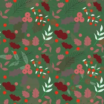 Hand drawn christmas pattern design background. Stock Illustration
