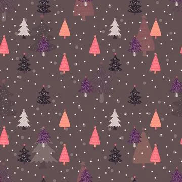 Hand drawn christmas pattern design background. Stock Illustration