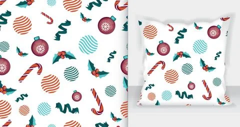 Hand drawn christmas pattern design イラスト素材