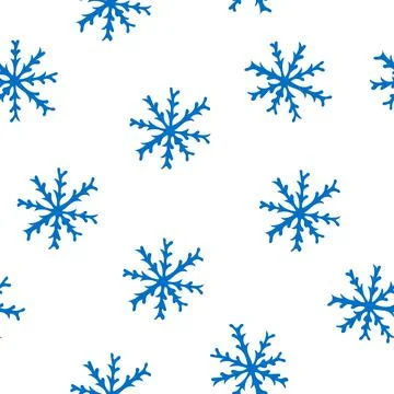 Hand Drawn Christmas Seamless Pattern. Winter Background. Stock Illustration