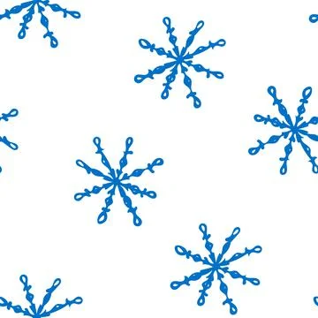 Hand Drawn Christmas Seamless Pattern. Winter Background. Stock Illustration