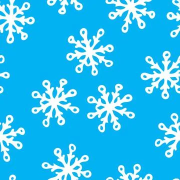 Hand Drawn Christmas Seamless Pattern. Winter Background. Stock Illustration
