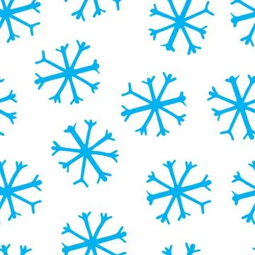 Hand Drawn Christmas Seamless Pattern. Winter Background. Stock Illustration