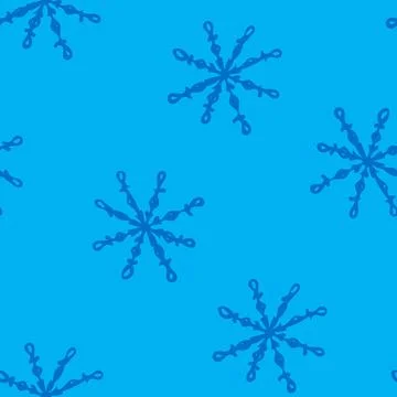 Hand Drawn Christmas Seamless Pattern. Winter Background. Stock Illustration