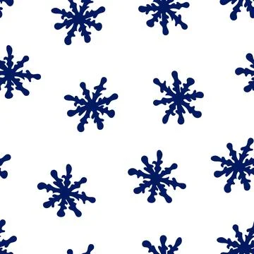 Hand Drawn Christmas Seamless Pattern. Winter Background. Stock Illustration