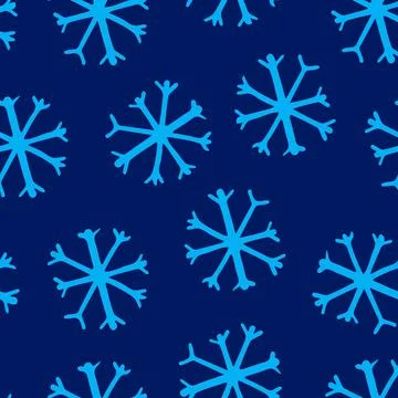 Hand Drawn Christmas Seamless Pattern. Winter Background. Illustrazione stock