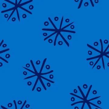 Hand Drawn Christmas Seamless Pattern. Winter Background. Stock Illustration