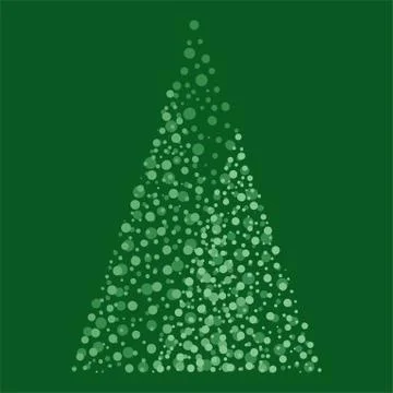 Hand drawn Christmas tree isolated on a white background Stock Illustration