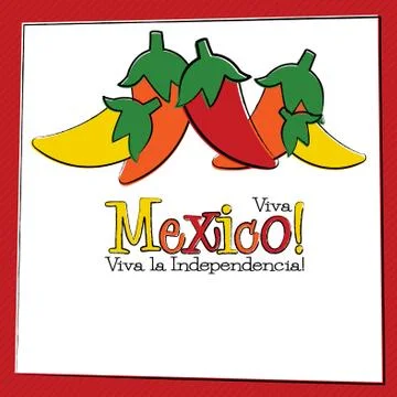 Hand Drawn Cinco de Mayo Chili Pepper in vector format. Stock Illustration