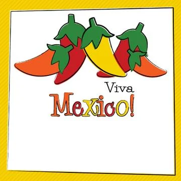 Hand Drawn Cinco de Mayo Chili Pepper in vector format. Stock Illustration