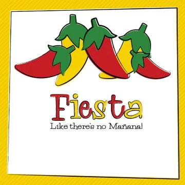 Hand Drawn Cinco de Mayo Chili Pepper in vector format. Stock Illustration