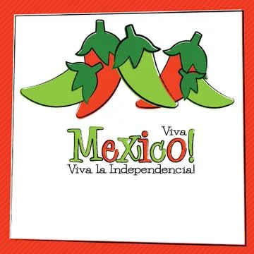 Hand Drawn Cinco de Mayo Chili Pepper in vector format. Stock Illustration