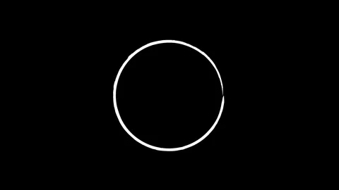 Hand drawn circle on black background. Stock Footage 266700606