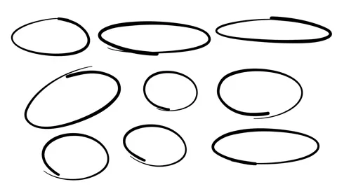 Hand drawn circle with felt pen Stock Footage 289089013