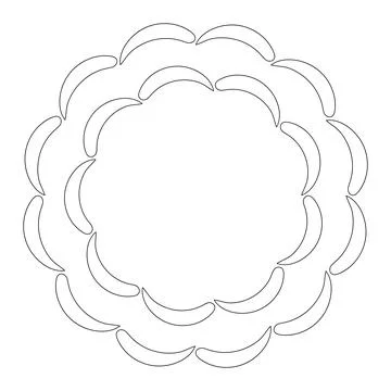 Hand-drawn circle frame isolated on white Stock Illustration