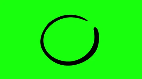 Hand drawn circle line, circle pen draw 4k animation Video stock 287335554