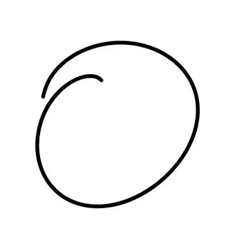 Hand drawn circle line frame sketch. Vector circular scribble doodle round Stock Illustration