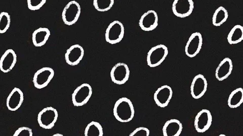 Hand Drawn Circle Pattern Glitch Overlay - Abstract O Shape Loop Texture Stock Footage 332073069