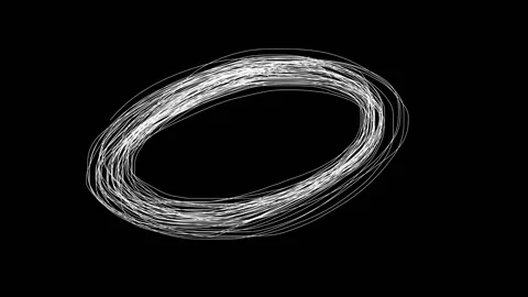Hand drawn circle in stop motion Video stock 221625369