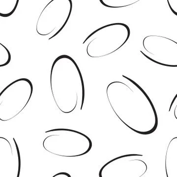 Hand drawn circles frame box seamless pattern background. Business flat vecto Stock Illustration