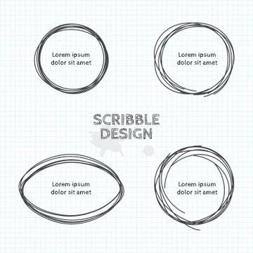 Hand drawn circles Stock Illustration
