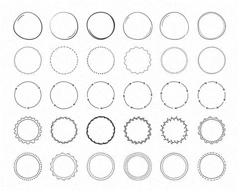 Hand Drawn Circles Stock Illustration