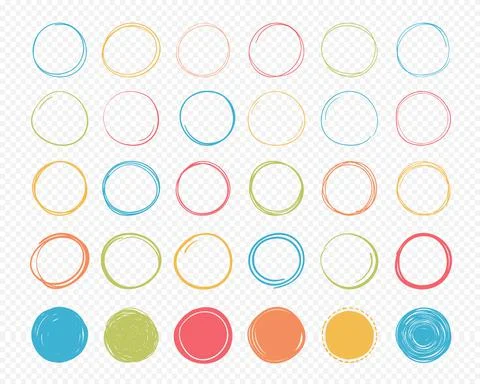 Hand Drawn Circles Illustrazione stock
