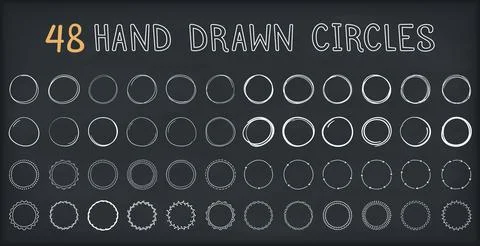 Hand Drawn Circles Stock Illustration