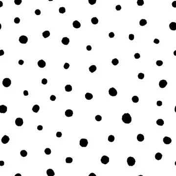 Hand drawn circles, polka dot seamless pattern. Grunge doodle dotted endless  스톡 일러스트