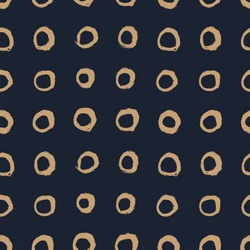 Hand drawn circles, scrawl seamless pattern Stock Illustration