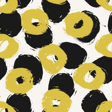 Hand Drawn Circles Seamless Pattern Stock Illustration