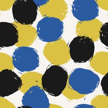 Hand Drawn Circles Seamless Pattern Stock Illustration