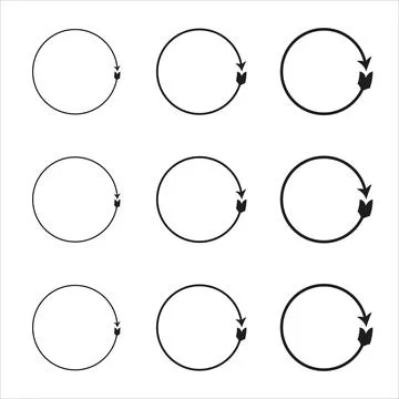 Hand drawn circles sketch. Frame super set. Speed lines in circle form. Illustrazione stock