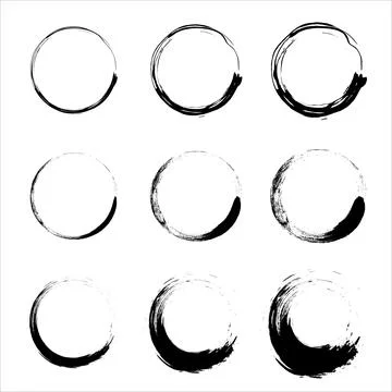 Hand drawn circles sketch frame set. Frame super set. Doodle circles for design Stock-Illustration