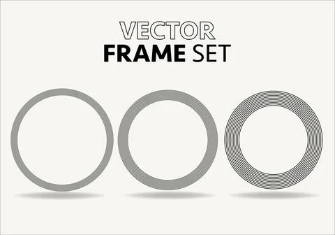 Hand drawn circles sketch frame vector set. Rounds scribble line circles. Vector 스톡 일러스트